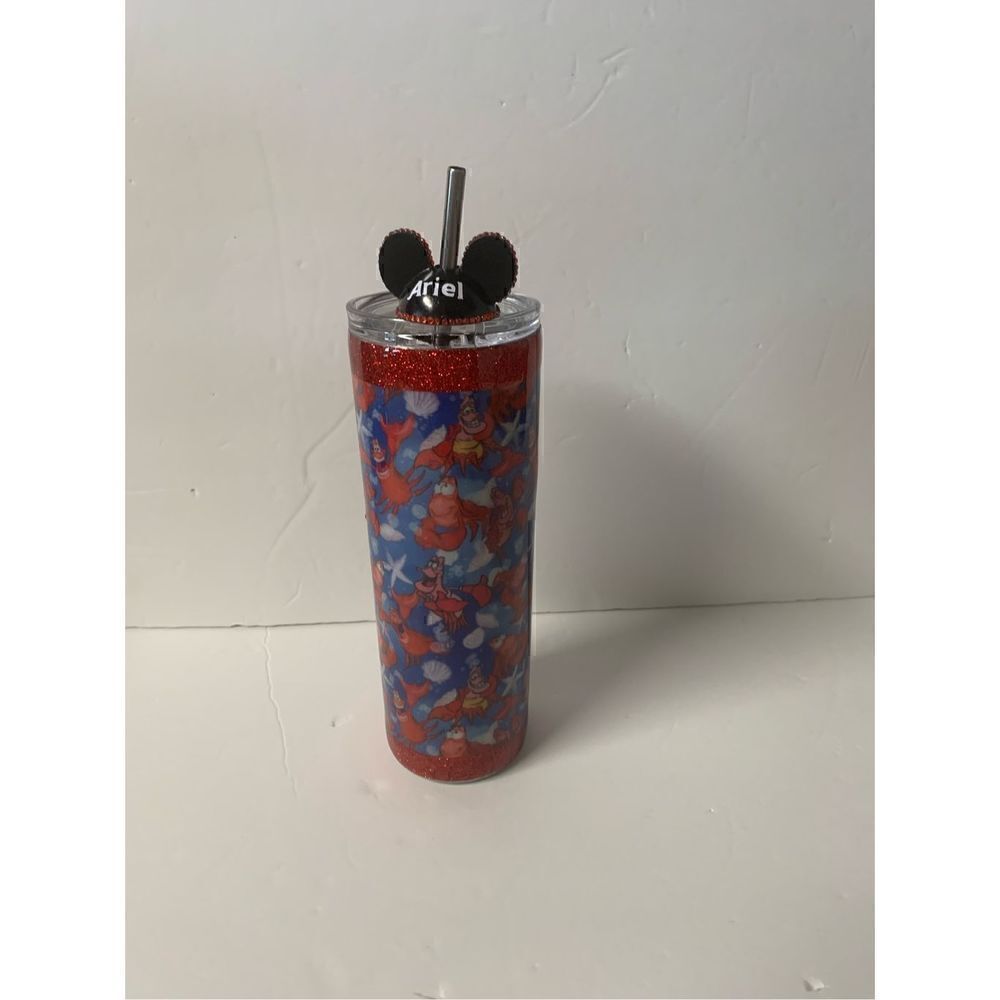 Handmade Mermaid/ Lobster Tumbler with straw topper